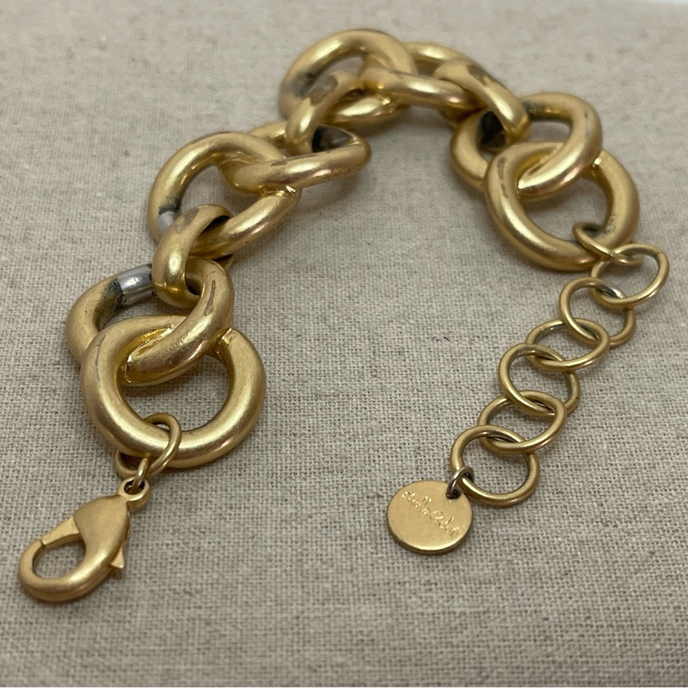 Stella & Dot Jackie Gold Tone Chunky Link Bracelet